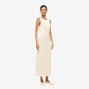 NWT STAUD Wentworth Maxi Dress – Ivory/Navy
